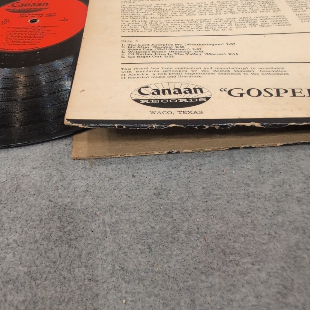 Florida Boys Quartet Look Up To Jesus Vinyl LP Canaan Records CA-4621-LP Gospel - Picture 2 of 3